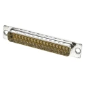 HARTING D-Sub 37 Way Straight Panel Mount Connector 1kV 7.5A Steel Housing Gold Plated Contacts 09670375604