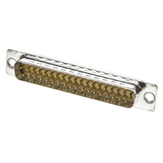 HARTING D-Sub 37 Way Straight Panel Mount Connector 1kV 7.5A Steel Housing Gold Plated Contacts 09670375604