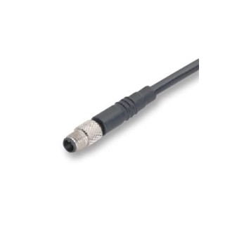 binder Male 3 Way Straight to 4 Way Unterminated Sensor Actuator Cable 60V Polyurethane Jacket Black 2m 79-3101-52-03