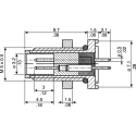 binder Circular Connector 3 Contacts Panel Mount M5 Connector Socket Male IP67 707 Series 09-3105-81-03