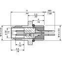 binder Circular Connector 3 Contacts Panel Mount Socket Male M5 IP67 707 Series 09-3105-00-03
