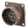 ITT Cannon MIL Spec Circular Connector Copper Alloy Straight 12 Way Box Mount, Female Connector, Male Contacts KPT02E14-12P