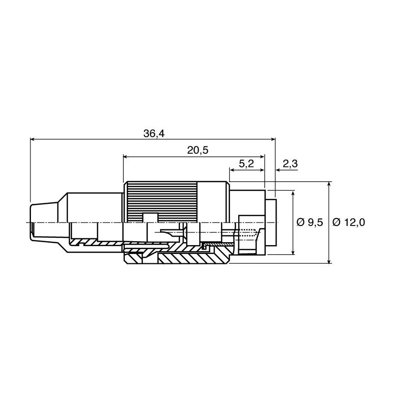binder Subminiature Circular Connector, 2 Contacts, Cable Plug, Male, IP40, 710 Series 99-0971-100-02