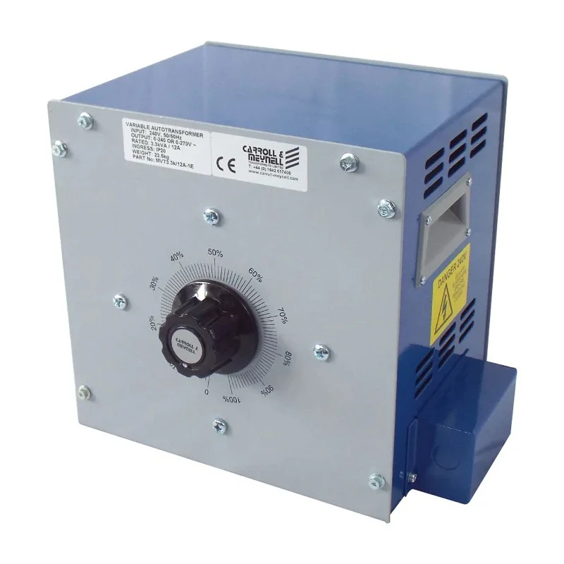 Carroll & Meynell Enclosed Manual Variac 5 Output 1 Phase 4.9 kVA 240 V MVT4.9k/18A-1E