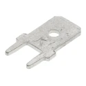 Keystone PC QUICK-FIT Black Uninsulated Male Spade Connector, Solder Termination, 6.35 x 0.81 mm Tab Size 1287