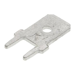 Keystone PC QUICK-FIT Black Uninsulated Male Spade Connector, Solder Termination, 6.35 x 0.81 mm Tab Size 1287