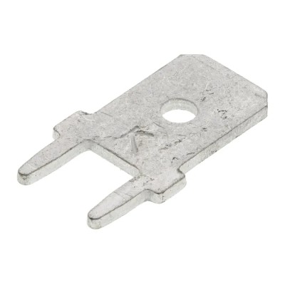 Keystone PC QUICK-FIT Black Uninsulated Male Spade Connector, Solder Termination, 6.35 x 0.81 mm Tab Size 1287