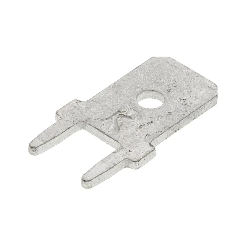 Keystone PC QUICK-FIT Black Uninsulated Male Spade Connector, Solder Termination, 6.35 x 0.81 mm Tab Size 1287