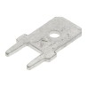 Keystone PC QUICK-FIT Black Uninsulated Male Spade Connector, Solder Termination, 6.35 x 0.81 mm Tab Size 1287