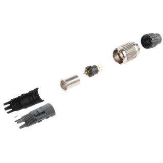 binder Circular Connector, 4 Contacts, Cable Mount, M9 Connector, Plug, Male, IP40, 3A, 125V, Polymer 99-0079-100-04
