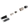 binder Circular Connector, 4 Contacts, Cable Mount, M9 Connector, Plug, Male, IP40, 3A, 125V, Polymer 99-0079-100-04