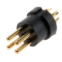 binder Circular Connector, 4 Contacts, Cable Mount, M9 Connector, Plug, Male, IP40, 3A, 125V, Polymer 99-0079-100-04