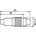 binder Circular Connector, 4 Contacts, Cable Mount, M9 Connector, Plug, Male, IP40, 3A, 125V, Polymer 99-0079-100-04