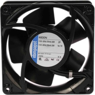 ebm-papst 4000 N Series AC Axial Fan 115V AC 18W 3100 RPM 180 m³/h Airflow IP20 119x119x38 mm 