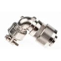 ITT Cannon Copper Alloy Right Angle 6-Way Cable MIL Spec Circular Connector Male Contacts Shell Size 14S CA08COM-E14S-6P-B