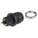 Binder Industrial Circular Connector 3 Contacts Panel Mount Subminiature Socket Female IP67 620 Series 99-9208-00-03