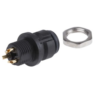 Binder Industrial Circular Connector 3 Contacts Panel Mount Subminiature Socket Female IP67 620 Series 99-9208-00-03