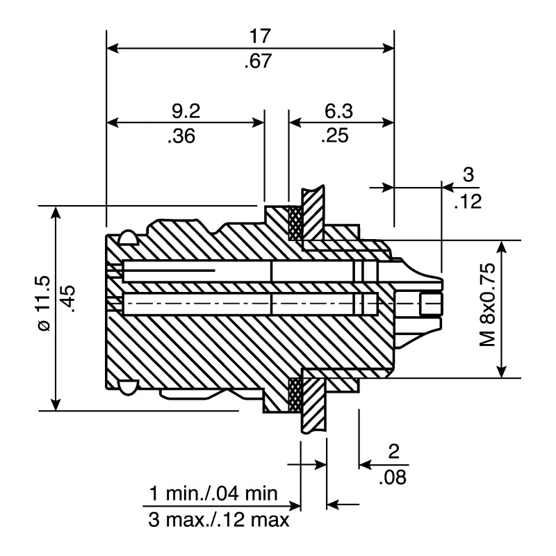 Binder Industrial Circular Connector 3 Contacts Panel Mount Subminiature Socket Female IP67 620 Series 99-9208-00-03
