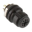 Binder Circular Connector 4 Contacts Panel Mount Subminiature Socket Female IP67 620 Series 99-9212-00-04
