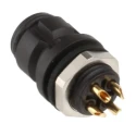Binder Circular Connector 4 Contacts Panel Mount Subminiature Socket Female IP67 620 Series 99-9212-00-04