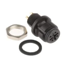 Binder Circular Connector 4 Contacts Panel Mount Subminiature Socket Female IP67 620 Series 99-9212-00-04
