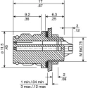 Binder Circular Connector 4 Contacts Panel Mount Subminiature Socket Female IP67 620 Series 99-9212-00-04