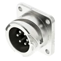 ITT Cannon CA-COM Copper Alloy Straight 6 Way Box Mount MIL Spec Circular Connector 14S Shell Size CA02COM-E14S-6P-B