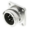 ITT Cannon CA-COM Copper Alloy Straight 6 Way Box Mount MIL Spec Circular Connector 14S Shell Size CA02COM-E14S-6P-B