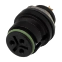 binder Miniature Circular Connector 3 Contacts Panel Mount Socket Female IP67 720 Series 99-9108-00-03