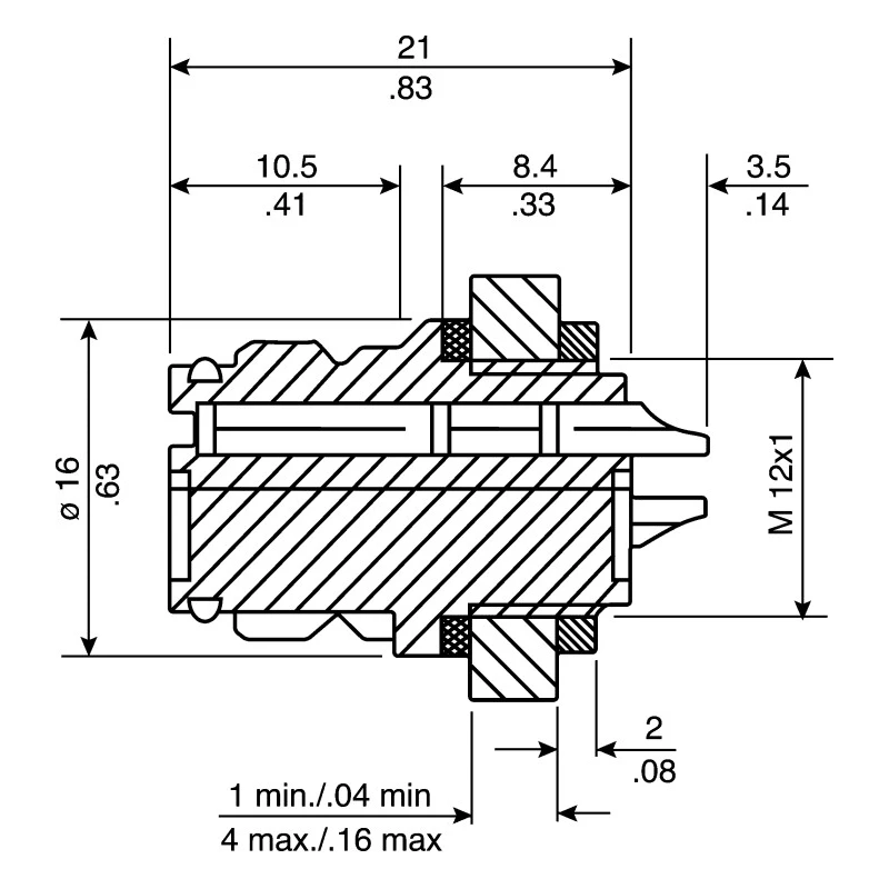 binder Miniature Circular Connector 3 Contacts Panel Mount Socket Female IP67 720 Series 99-9108-00-03