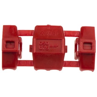 TE Connectivity Insulated Red 735 Tap Splice Connector, Tin-Plated Brass Contact, 18.5 AWG, Glass Filled Nylon 735410-0