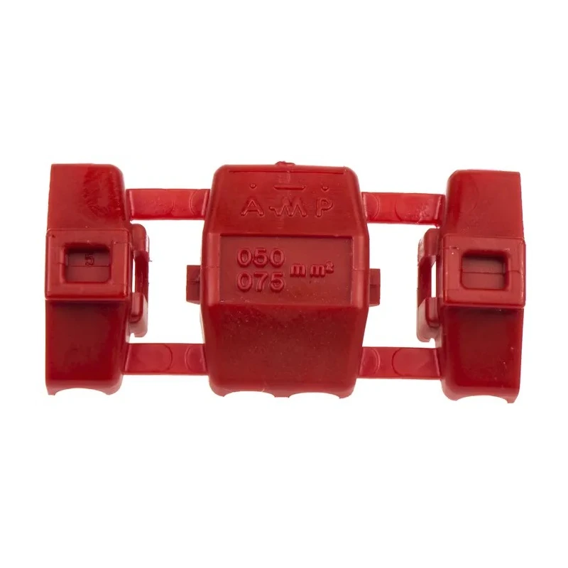 TE Connectivity Insulated Red 735 Tap Splice Connector, Tin-Plated Brass Contact, 18.5 AWG, Glass Filled Nylon 735410-0