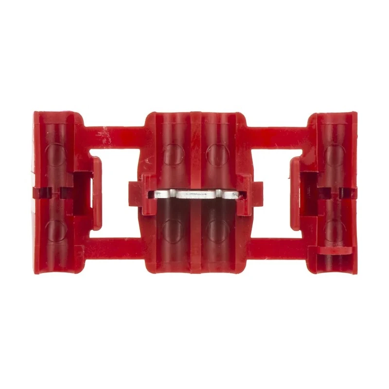 TE Connectivity Insulated Red 735 Tap Splice Connector, Tin-Plated Brass Contact, 18.5 AWG, Glass Filled Nylon 735410-0