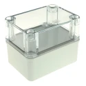 Fibox Piccolo Series Grey Transparent Lid Polycarbonate Enclosure IP66, IP67, IK08 85 mm x 110 mm x 80 mm 