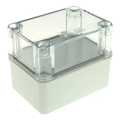 Fibox Piccolo Series Grey Transparent Lid Polycarbonate Enclosure IP66, IP67, IK08 85 mm x 110 mm x 80 mm 