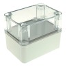 Fibox Piccolo Series Grey Transparent Lid Polycarbonate Enclosure IP66, IP67, IK08 85 mm x 110 mm x 80 mm