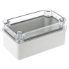 Fibox Piccolo Series Polycarbonate Enclosure Grey Transparent Lid IP66, IP67, IK08, 65 mm x 140 mm x 80 mm