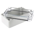 Fibox Piccolo Series Polycarbonate Enclosure Grey Transparent Lid IP66, IP67, IK08, 65 mm x 140 mm x 80 mm 