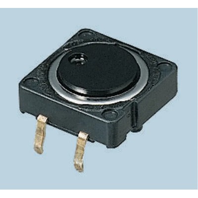 Alps Alpine Black Flat Tactile Switch SPST 50mA 12V DC PCB Mount 12x12x4.35mm SKHCBFA010