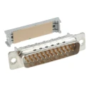 3M 25 Way Right Angle 2.76 mm Pitch Cable D-Sub Connector with Rivet Crimp Male 8225-6009