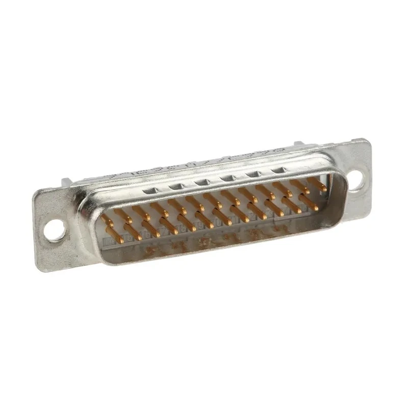 3M 25 Way Right Angle 2.76 mm Pitch Cable D-Sub Connector with Rivet Crimp Male 8225-6009