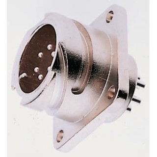 ITT Cannon CA-COM Copper Alloy Straight 35 Way Box Mount MIL Spec Circular Connector Female, Male Contacts CA02COM-E28-15P-B