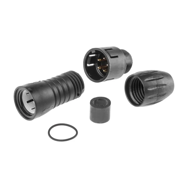 binder Circular Connector, 5 Contacts, Miniature Cable Plug, Male, IP67, Polyamide Housing, Gold-Plated Brass 99-9113-00-05