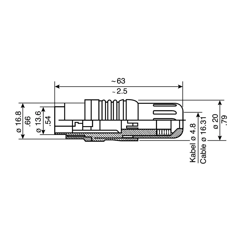 Binder Circular Connector, 6 Contacts, Cable Mount, Miniature Socket, Female, IP67, 250V, 5A, Push Pull 99-4818-00-06