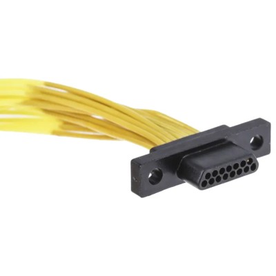 Cinch 15 Way Straight 1.27 mm Pitch Cable D-Sub Connector Male DCDA-15P-6E2-18.0B