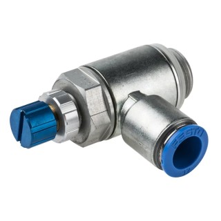 Festo One-way Flow Controller Exhaust Valve GRLA-1/2-QS-12-RS-D Pneumatic Threaded Valve 1 bar Pressure Germany