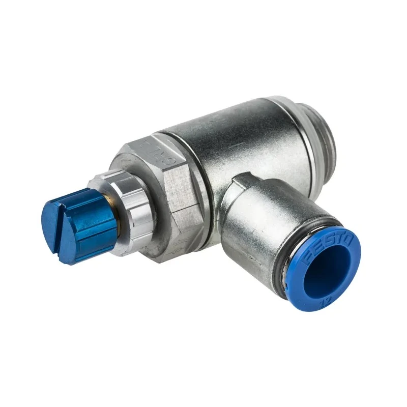 Festo One-way Flow Controller Exhaust Valve GRLA-1/2-QS-12-RS-D Pneumatic Threaded Valve 1 bar Pressure Germany