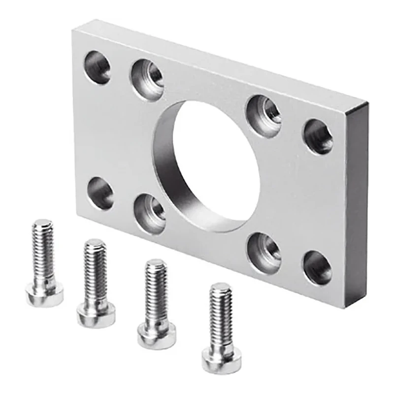 Festo Mounting Bracket for ISO 15552 Pneumatic Cylinders, Galvanised Steel Construction, For Use With DSBG Series FNC-63