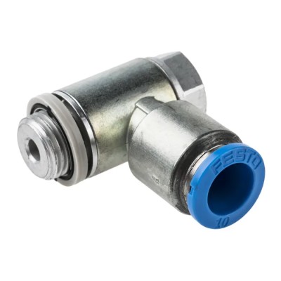 Festo GRLA Series Flow Controller Exhaust Valve, Threaded ISO 1179-1 and ISO 228-1, Operating Pressure 0.2 GRLA-1/4-QS-10-D