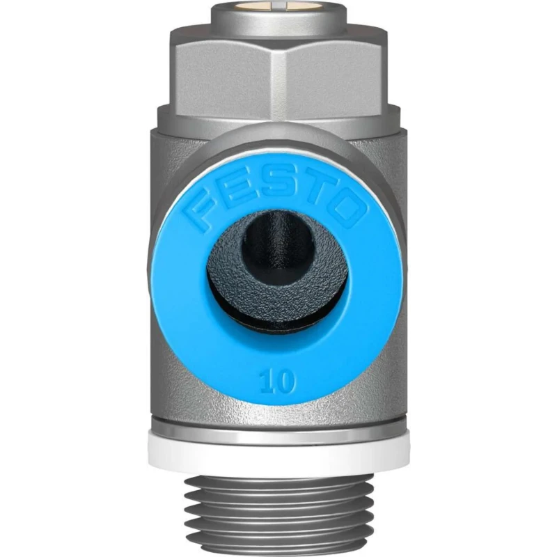 Festo GRLA Series Flow Controller Exhaust Valve, Threaded ISO 1179-1 and ISO 228-1, Operating Pressure 0.2 GRLA-1/4-QS-10-D